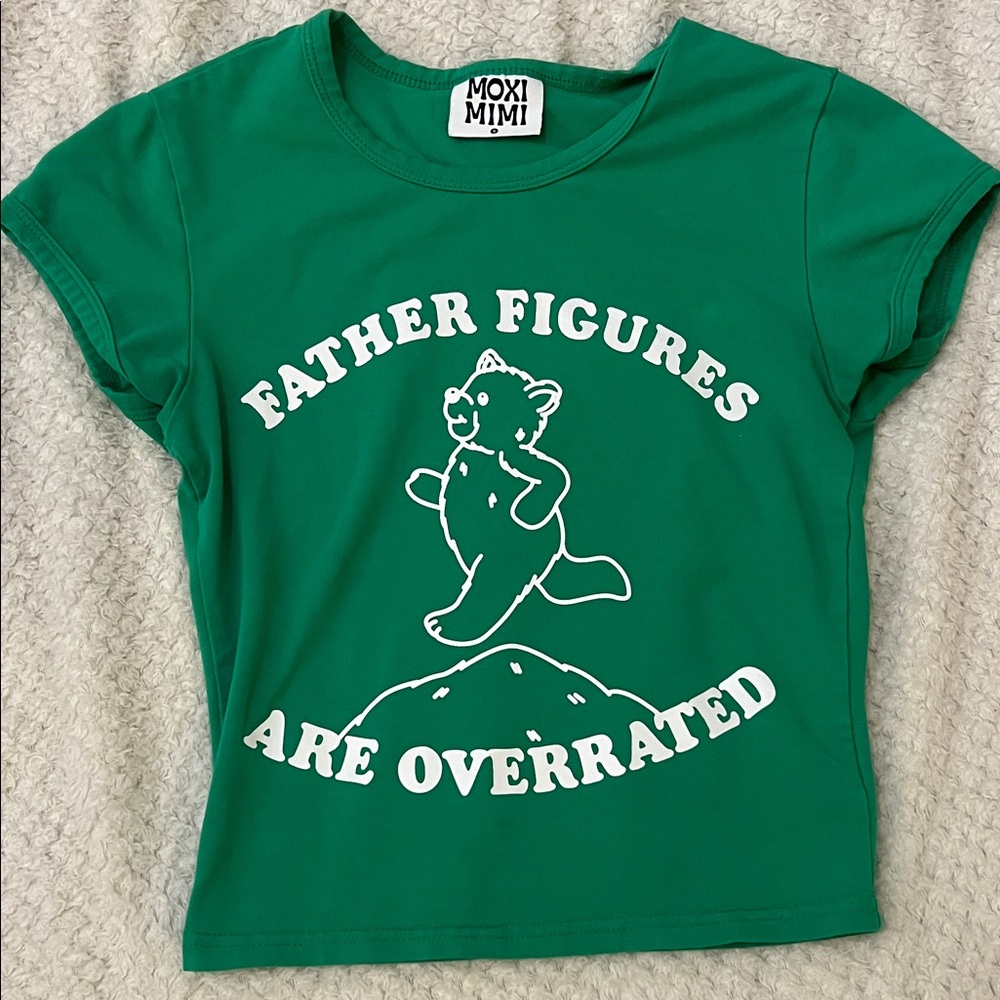 Moxi Mimi Green Graphic Crop Top